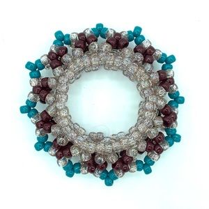 Teal/Maroon ✨Sparkle✨ Kandi Cuff